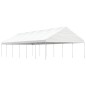 Gazebo com telhado 13,38x5,88x3,75 m polietileno branco