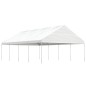 Gazebo com telhado 8,92x5,88x3,75 m polietileno branco