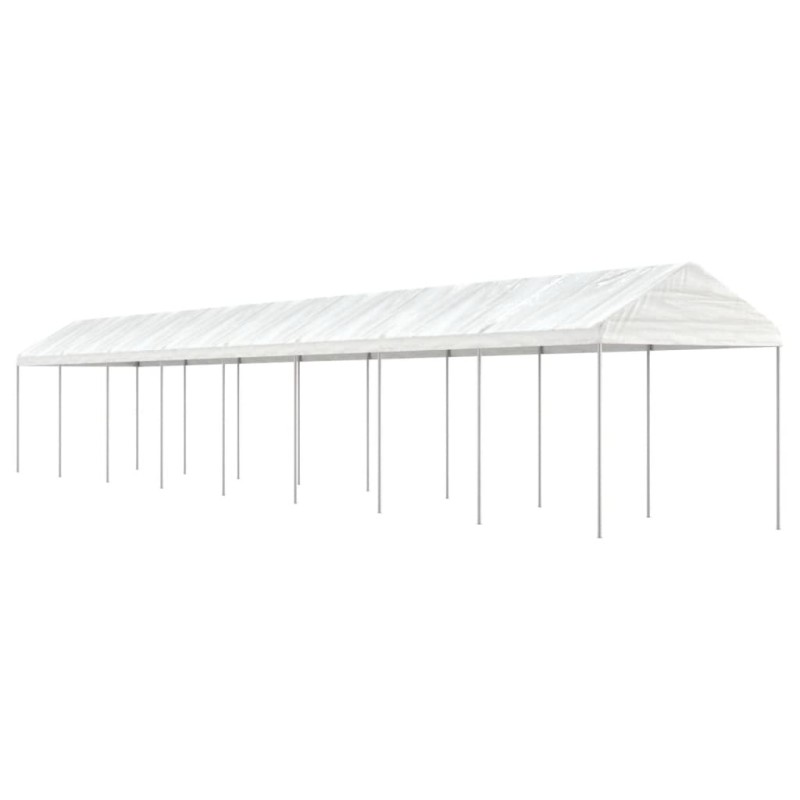 Gazebo com telhado 17,84x2,28x2,69 m polietileno branco-Toldos e gazebos-Home Retail