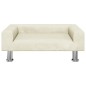 Cama para cães 70x45x26,5 cm veludo cor creme