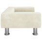 Cama para cães 70x45x26,5 cm veludo cor creme