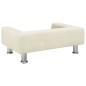 Cama para cães 70x45x26,5 cm veludo cor creme