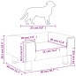 Cama para cães 50x40x26,5 cm veludo cinzento-claro