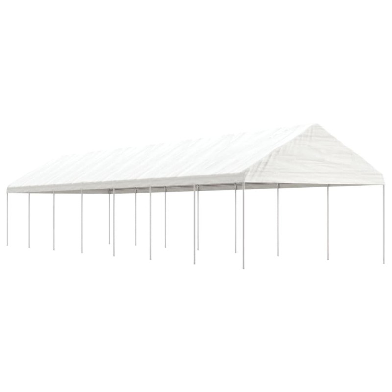 Gazebo com telhado 15,61x4,08x3,22 m polietileno branco-Toldos e gazebos-Home Retail