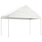 Gazebo com telhado 15,61x4,08x3,22 m polietileno branco