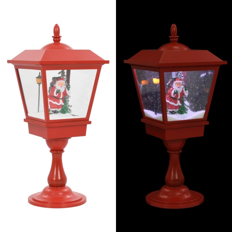 Candeeiro pedestal natalício com Pai Natal 64 cm LED-Luzes de Natal-Home Retail