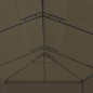 Gazebo c/ cortinas 600x298x270 cm 180 g/m² cinzento-acastanhado