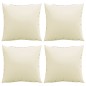 Almofadas decorativas 4 pcs 50x50 cm tecido cor creme