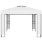 Gazebo com telhado duplo 3x3 m branco