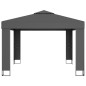 Gazebo com telhado duplo 3x3 m antracite