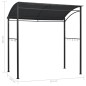 Gazebo de churrasco 215x150x220 cm aço antracite