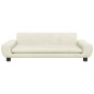 Cama para cães 100x54x33 cm veludo cor creme