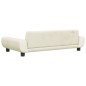 Cama para cães 100x54x33 cm veludo cor creme