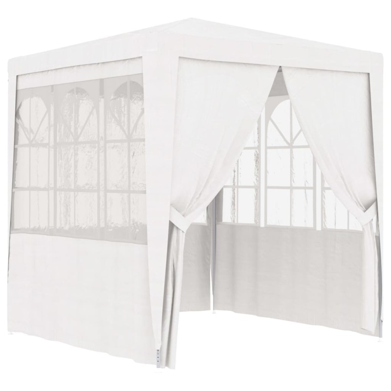 Tenda festas com paredes laterais 2,5x2,5m 90g/m² branco-Toldos e gazebos-Home Retail