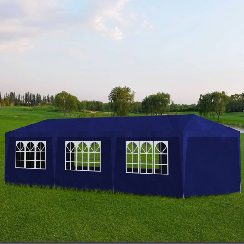 Tenda para festas 3x9 m azul-Toldos e gazebos-Home Retail