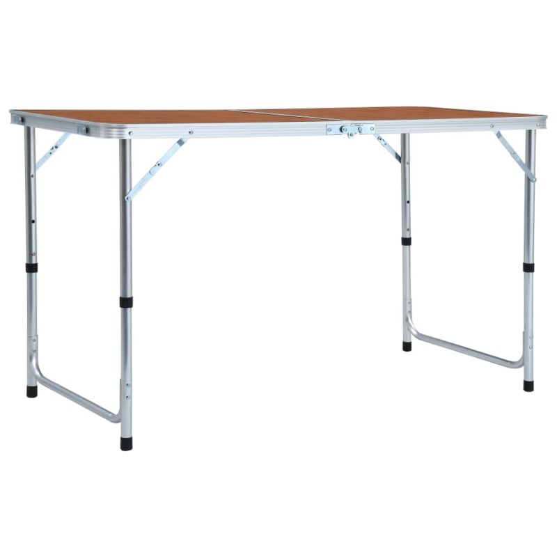 Mesa de campismo dobrável 120x60 cm alumínio-Mobiliário para campismo-Home Retail