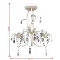 Candelabro com Cristais Pendente Elegante em branco