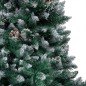 Árvore Natal artificial pré-iluminada c/ bolas e pinhas 180 cm