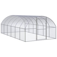 Galinheiro de exterior 3x6x2 m aço galvanizado