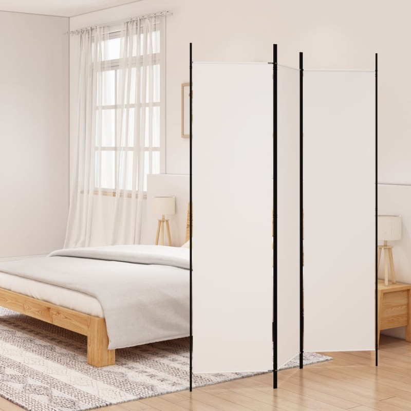 Divisória/biombo com 3 painéis 150x200 cm tecido branco-Biombos-Home Retail