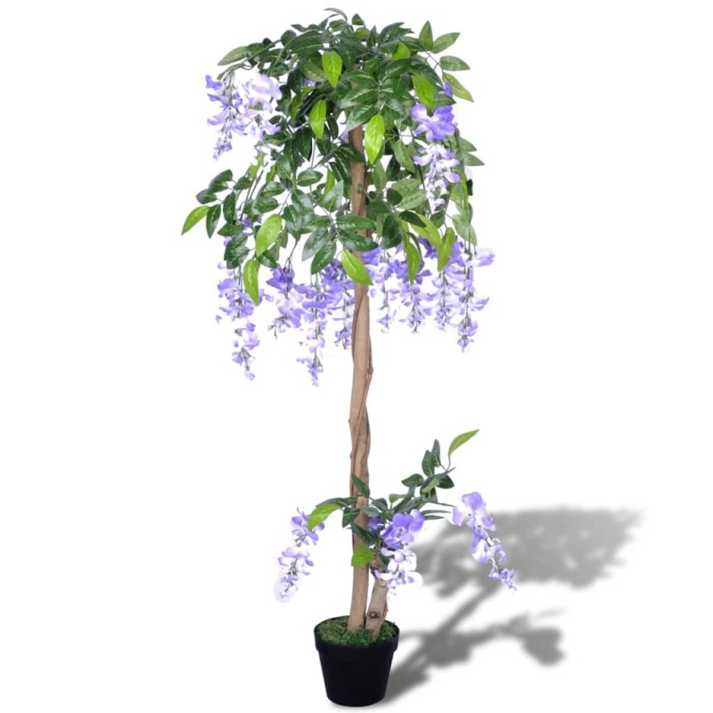 Glicínia artificial com vaso 120 cm-Flores sintéticas-Home Retail