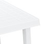 Mesa de campismo 79x56x64 cm PP aspeto madeira branco