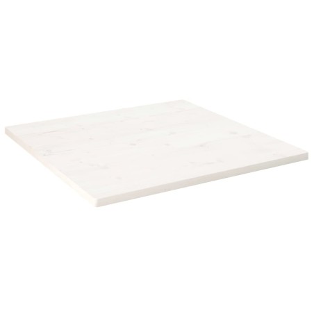 Tampo de mesa quadrado 80x80x2,5 cm pinho maciço branco