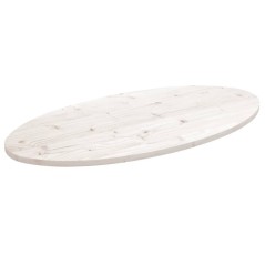 Tampo de mesa oval 90x45x2,5 cm madeira de pinho maciça branco