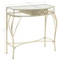 Mesa de apoio de estilo francês metal 82x39x76 cm dourado