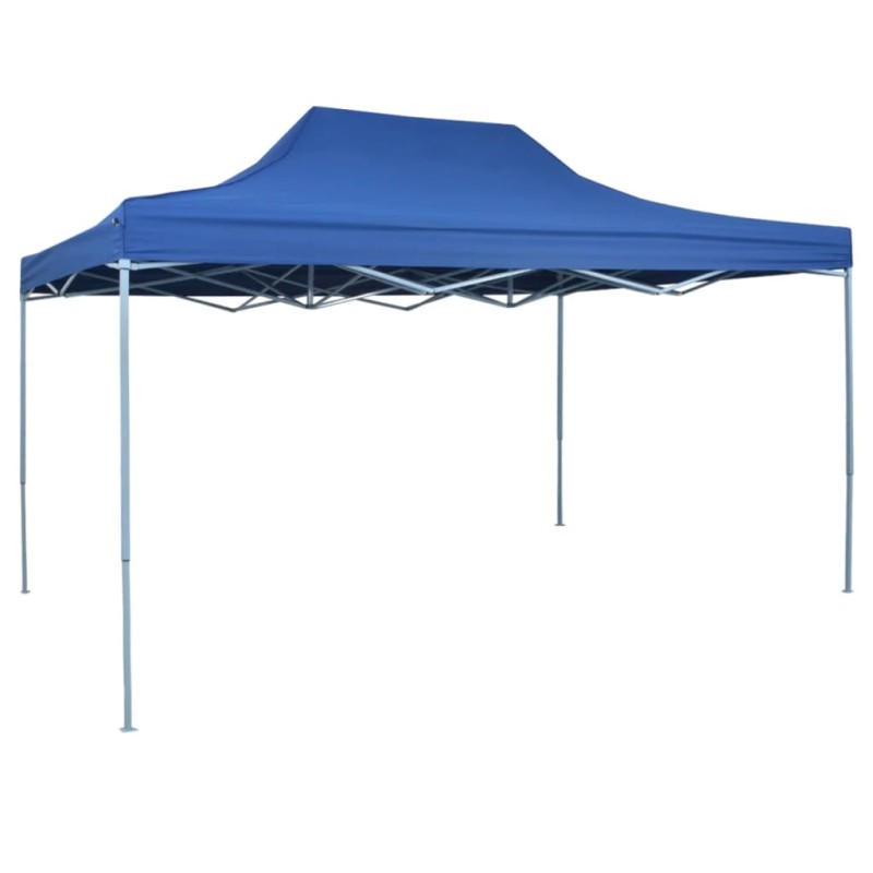 Tenda dobrável profissional para festas 3x4 m aço azul-Toldos e gazebos-Home Retail