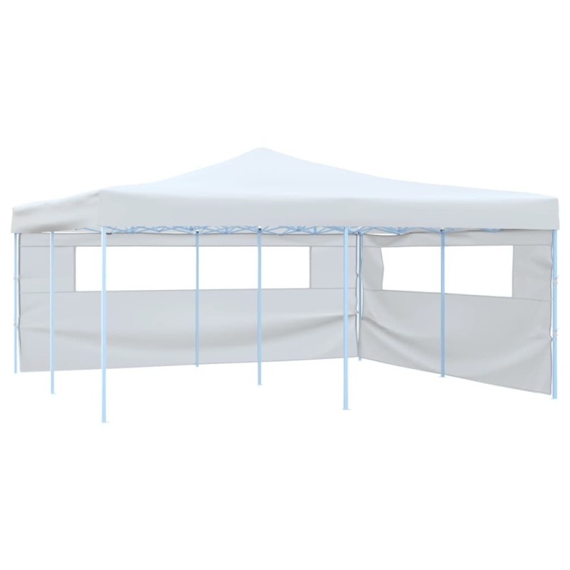 Tenda dobrável com 2 paredes laterais 5x5 m branco-Toldos e gazebos-Home Retail