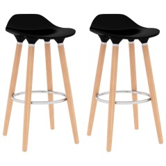 Bancos de bar 2 pcs preto