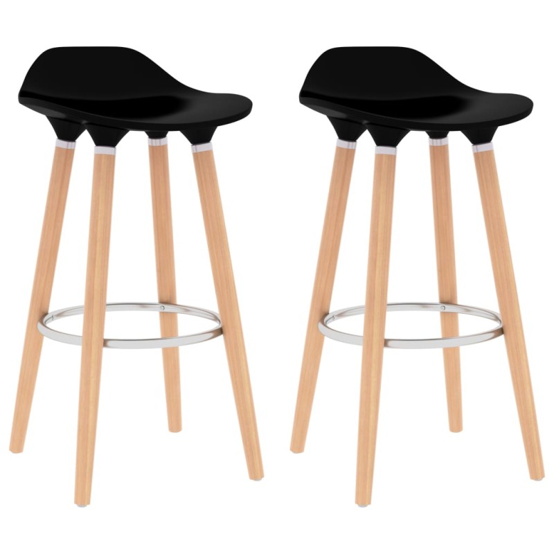 Bancos de bar 2 pcs preto-Bancos de bar-Home Retail