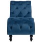 Chaise longue em veludo azul