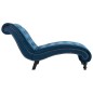 Chaise longue em veludo azul