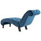 Chaise longue em veludo azul