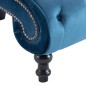 Chaise longue em veludo azul