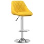 Bancos de bar 2 pcs veludo amarelo mostarda