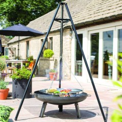 RedFire Grelhador com tripé BBQ TRIPOD 172 cm preto