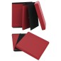 Bancos de arrumação dobráveis 2 pcs PVC vermelho tinto