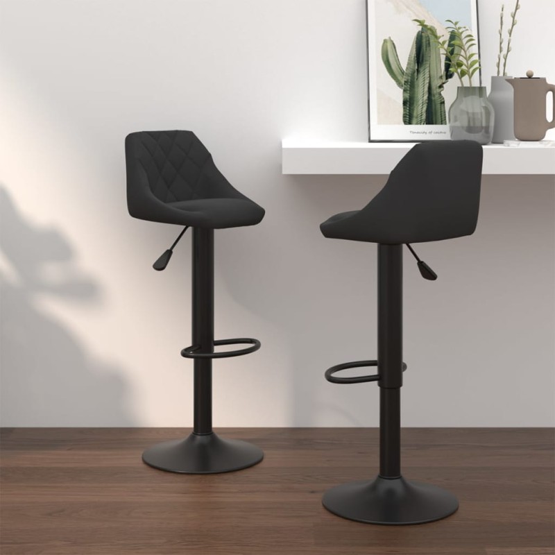 Bancos de bar 2 pcs veludo preto-Bancos de bar-Home Retail