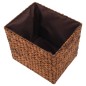 Banco com 3 cestos erva marinha 105x40x42 cm castanho