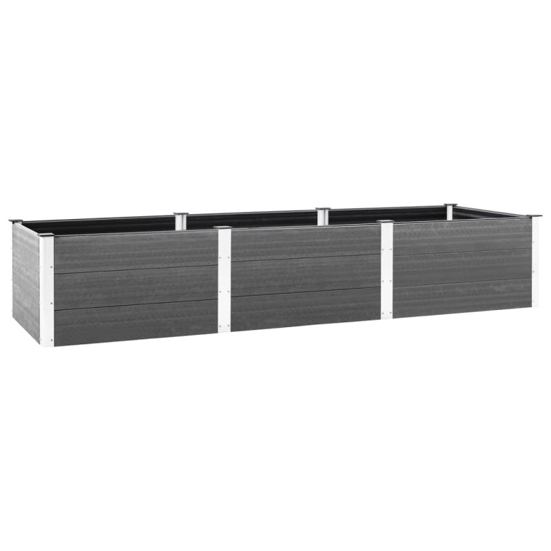 Canteiro de jardim elevado 300x100x54 cm WPC cinzento-Vasos e floreiras-Home Retail