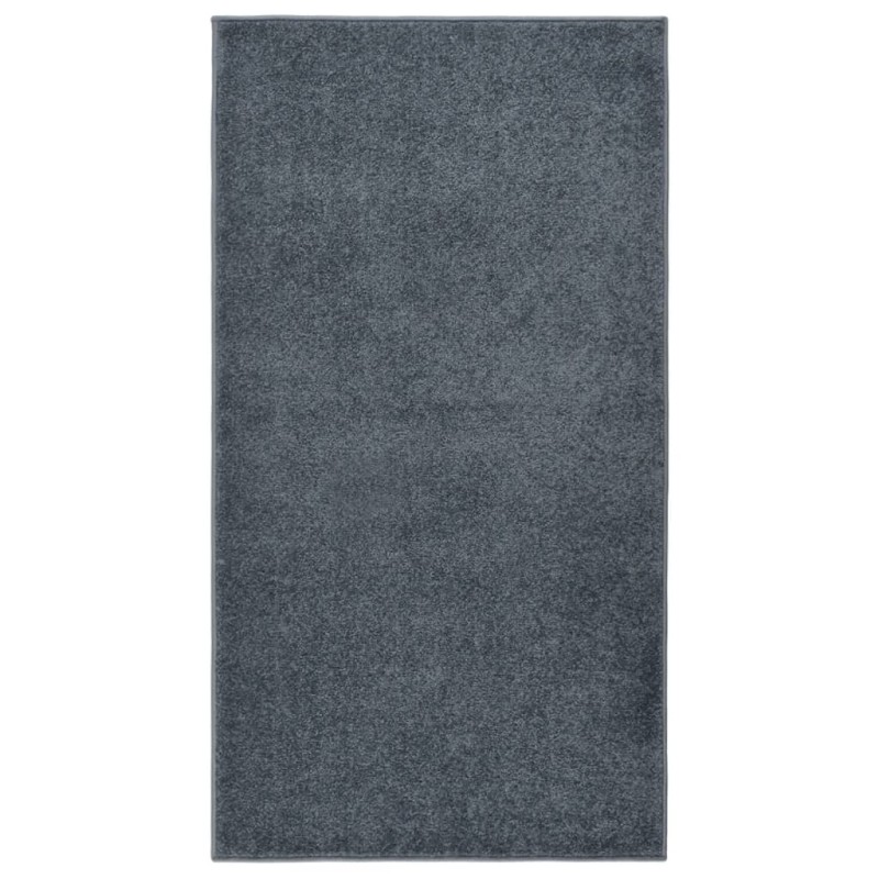 Tapete de pelo curto 80x150 cm antracite-Tapetes-Home Retail