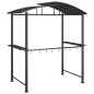 Gazebo churrasco prateleiras laterais 210x114x230 aço antracite