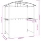 Gazebo churrasco prateleiras laterais 210x114x230 aço antracite