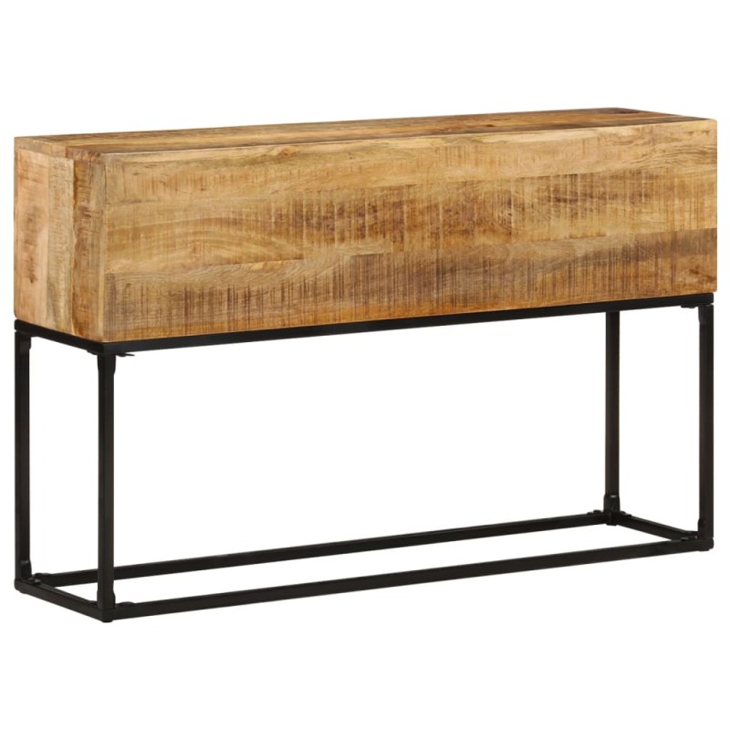 Mesa consola 120x30x75 cm madeira de mangueira áspera-Mesas de apoio-Home Retail