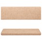 Tapetes de escada 5 pcs 65x21x4 cm agulhado castanho