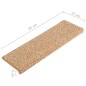 Tapete/carpete para degraus 15 pcs 65x21x4 cm dourado