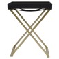 Mesa dobrável 48x34x61 cm MDF dourado e preto